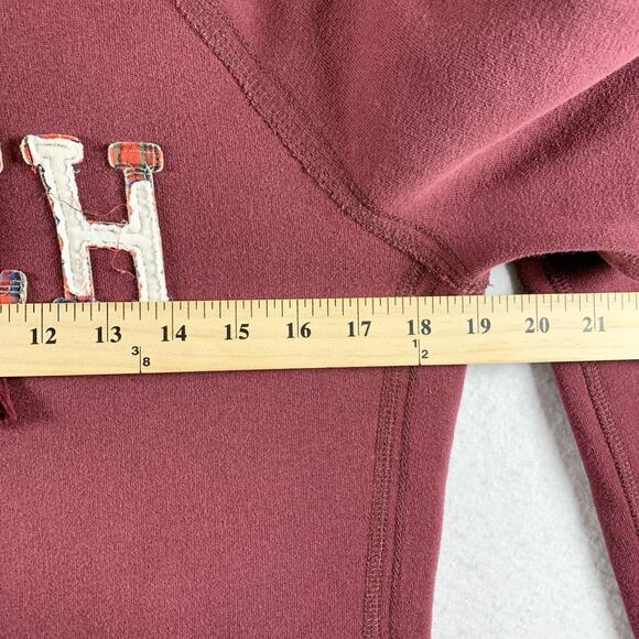 Abercrombie Fitch Womens Hoodie Sweatshirt 3D Spell Out Distressed Preppy Y2K - Picture 4 of 10